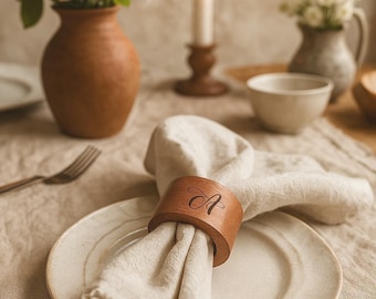 Juego de servilleteros de madera personalizados, decoración de mesa grabada personalizada para bodas, cenas o fiestas, regalo de entretenimiento festivo.