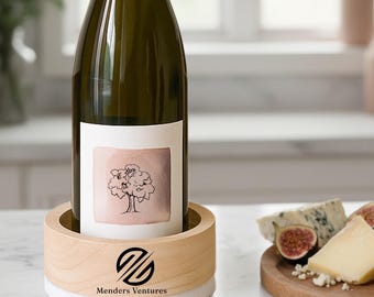 Regalos corporativos para clientes con logotipo. Regalos corporativos de lujo. Posavasos para botellas de vino grabados personalizados. Recompensa para empleados.