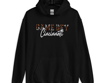 Cincinnati Bengals white/black Gamedey Unisex Hoodie