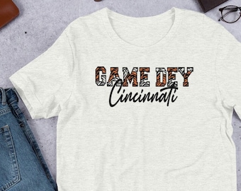Cincinnati football White Game day Unisex t-shirt,Cincy sports fan tshirt, gift for Cincinnati football fan, comfort cincy tee,ohio apparel