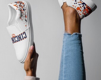 Cincinnati soccer Women’s slip-on canvas shoes,Custom  sneakers, stylish unique athletic gym shoes,Cincinnati fan apparel,fcc fan gift