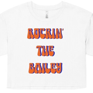 Koszulka damska z krótkim topem Fc Cincinnati z nadrukiem Rockin' the Bailey, koszulka z krótkim topem „All For Cincy”, prezent dla fana FCC, koszulka z krótkim topem Fc Cincy,