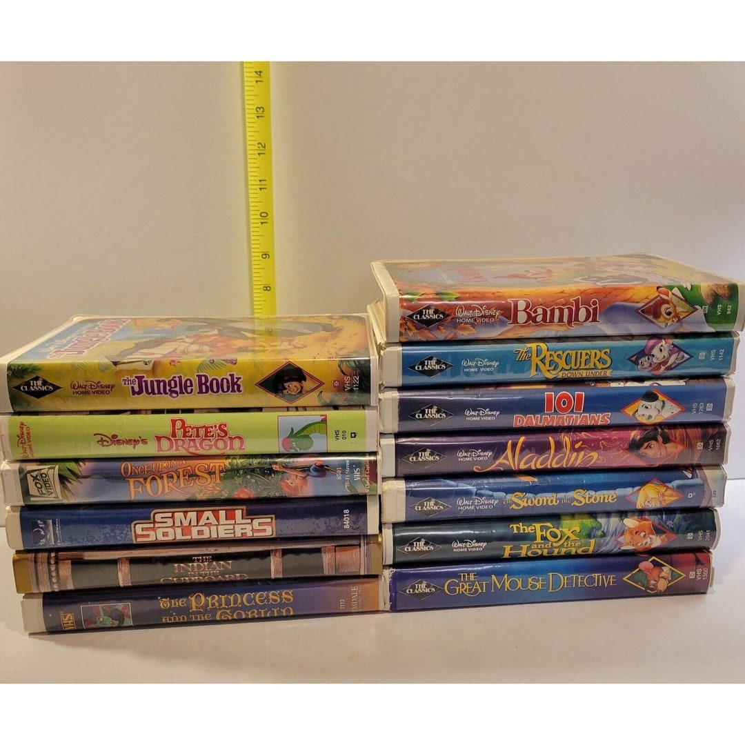 Kids Movies Lot Disney Jungle Book Aladdin Bambi 101 Dalmations