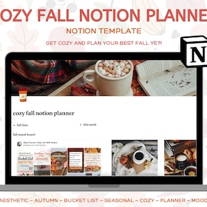 fall notion planner, autumn notion template, notion templates, fall 2023 notion template, fall notion dashboard template, all in one notion
