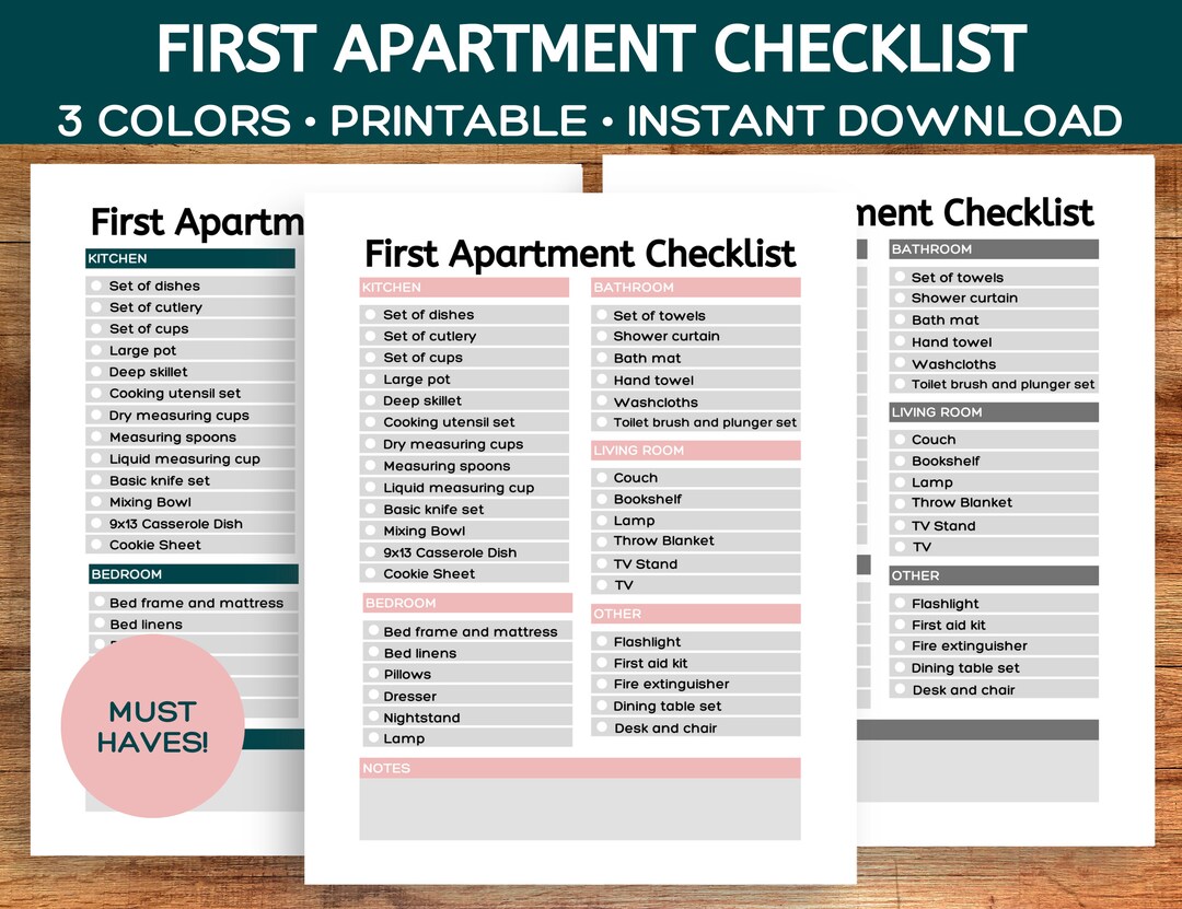 First Apartment Checklist Apartment Check List Apartment Checklist