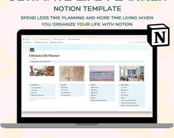 Ultimate Notion Life Planner Template, Task Manager, Habit Tracker (Digital Download)
