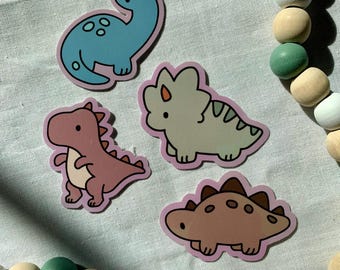 Cute Dinosaur Sticker Pack – Glossy Vinyl Dino Decals