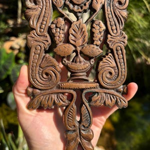 Antique Copper Plated Cast Iron Trivet Made by Wilton with Grape Leaves and Filigree Designs