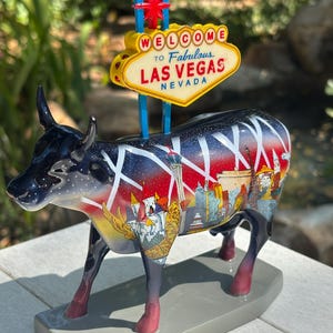 *限定*Bovina-Las Vegas Showcow Figure Cow Parade - BOVINA THE LAS VEGAS SHOWCOW # 7259 Westland