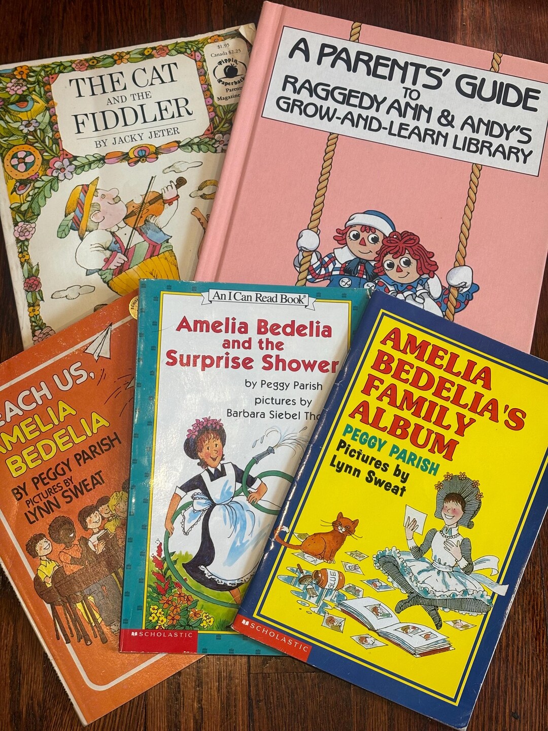 Vintage Amelia Bedelia Books, the Cat Fiddler and Raggity Ann and Andy ...