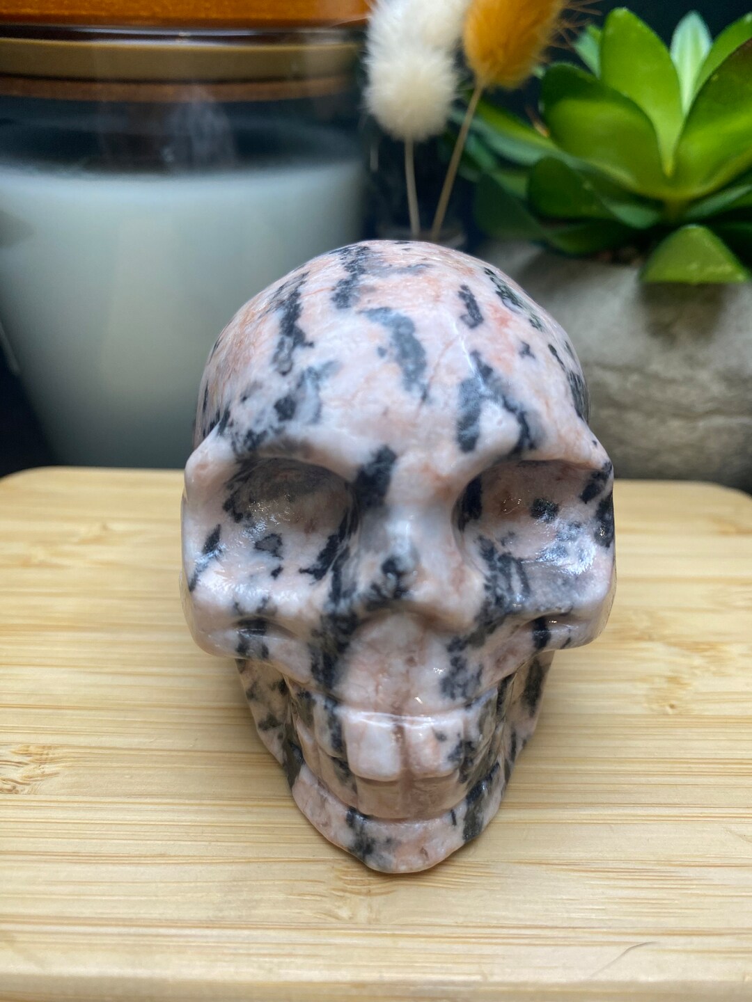 Pink Zebra Jasper Crystal Skull 11oz. 2.8in Natural Color Pink Etsy