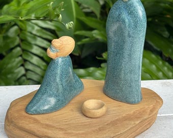 Native American Nativity Jack Black Figure Sculpture Southwest