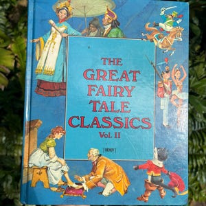 Vintage Copy Great Fairy Tale Classics Vol 2 Illustrated Fairy Tale Large Hardcover Book