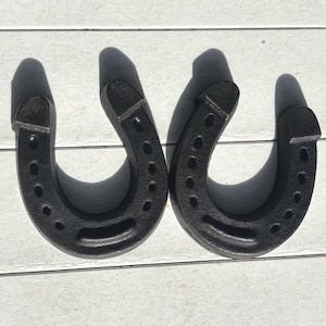 Vintage Cast Iron Small Horseshoe Wall Decor Set of Two Matching