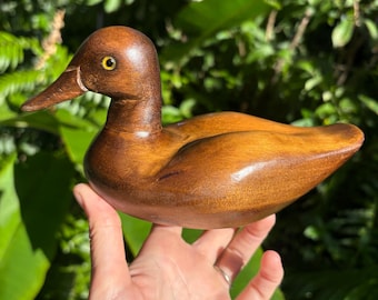 Vintage Wood Duck Hunting Decoy Decor