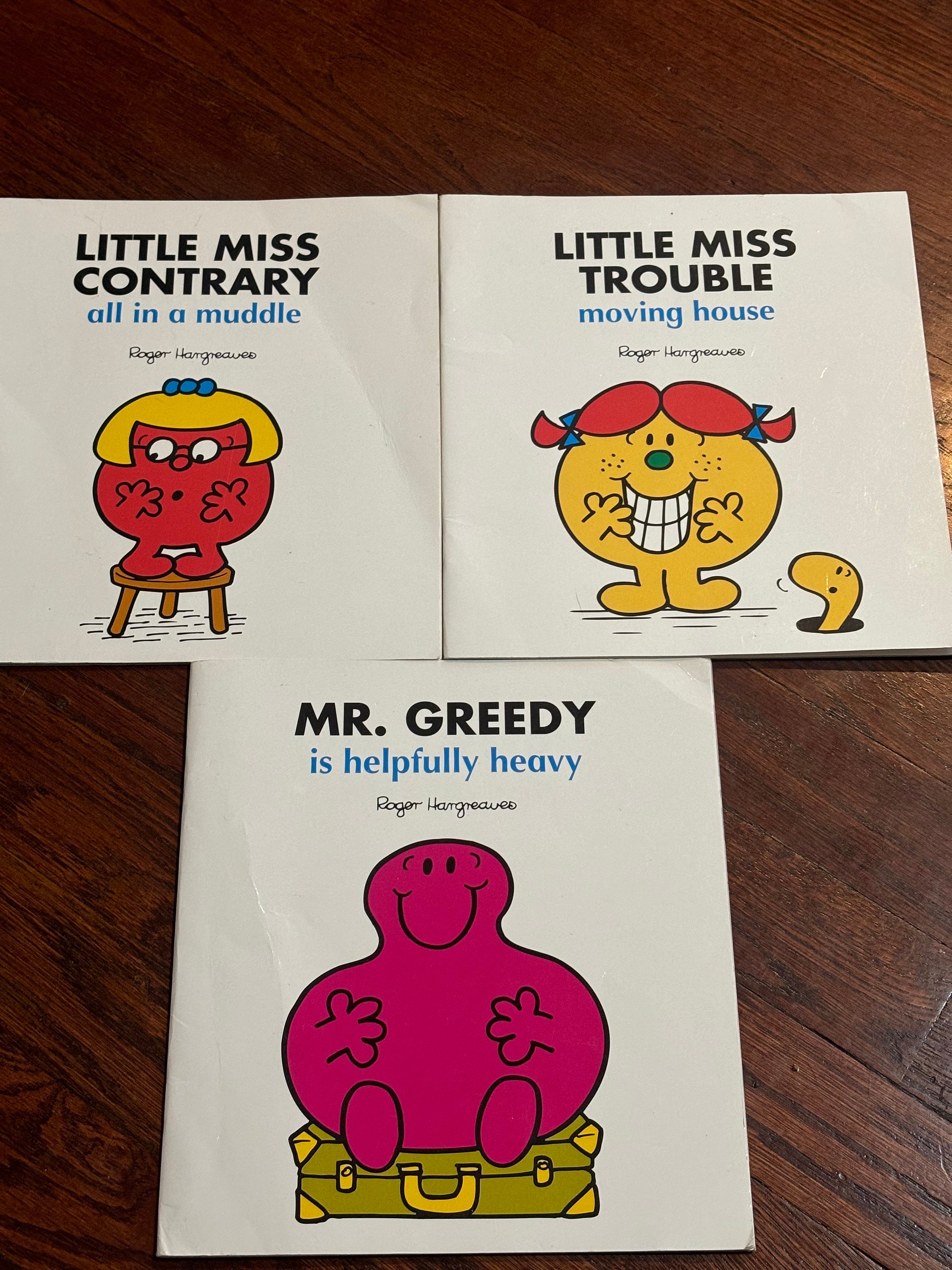 Little Miss and Mr. Men Paperback Book Set. Vintage 1998 3PC