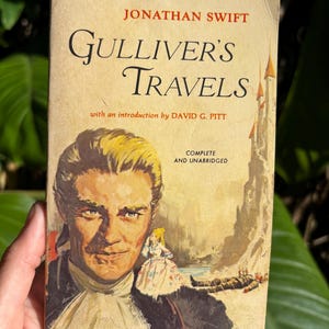 1963 Edition Gulliver&#39;s Travels by Jonathan Swift Paperback Vintage Copy Classic Book