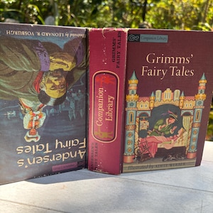 1963 Edition Grimms&#39; Fairy Tales and Andersen&#39;s Fairy Tales Double Feature Book from Companion Library