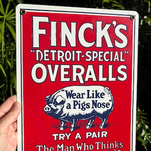 Finck's Overalls Sign - Etsy