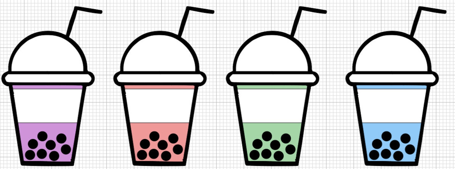 Boba Door Decorations Fully Assembled Set of 4 College Etsy