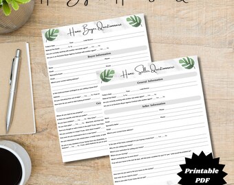 Questionário para compradores e vendedores de imóveis