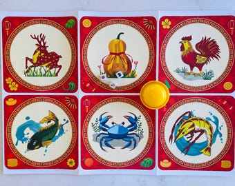Gourd-Crab-Shrimp-Fish Game - Vietnamese Bau Cua Ca Cop- Lucky Game- Klah Klok With a Shaker