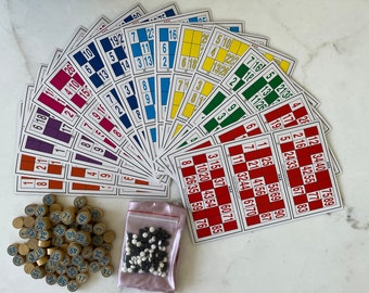 Vietnamese Bingo Game: Lotto with Wood Crates/ Bo LoTo Viet Nam Cao Cap