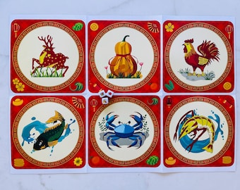 Juego de calabaza, cangrejo, camarón y pez: Bau Cua Ca Cop vietnamita: juego de la suerte: Klah Klok