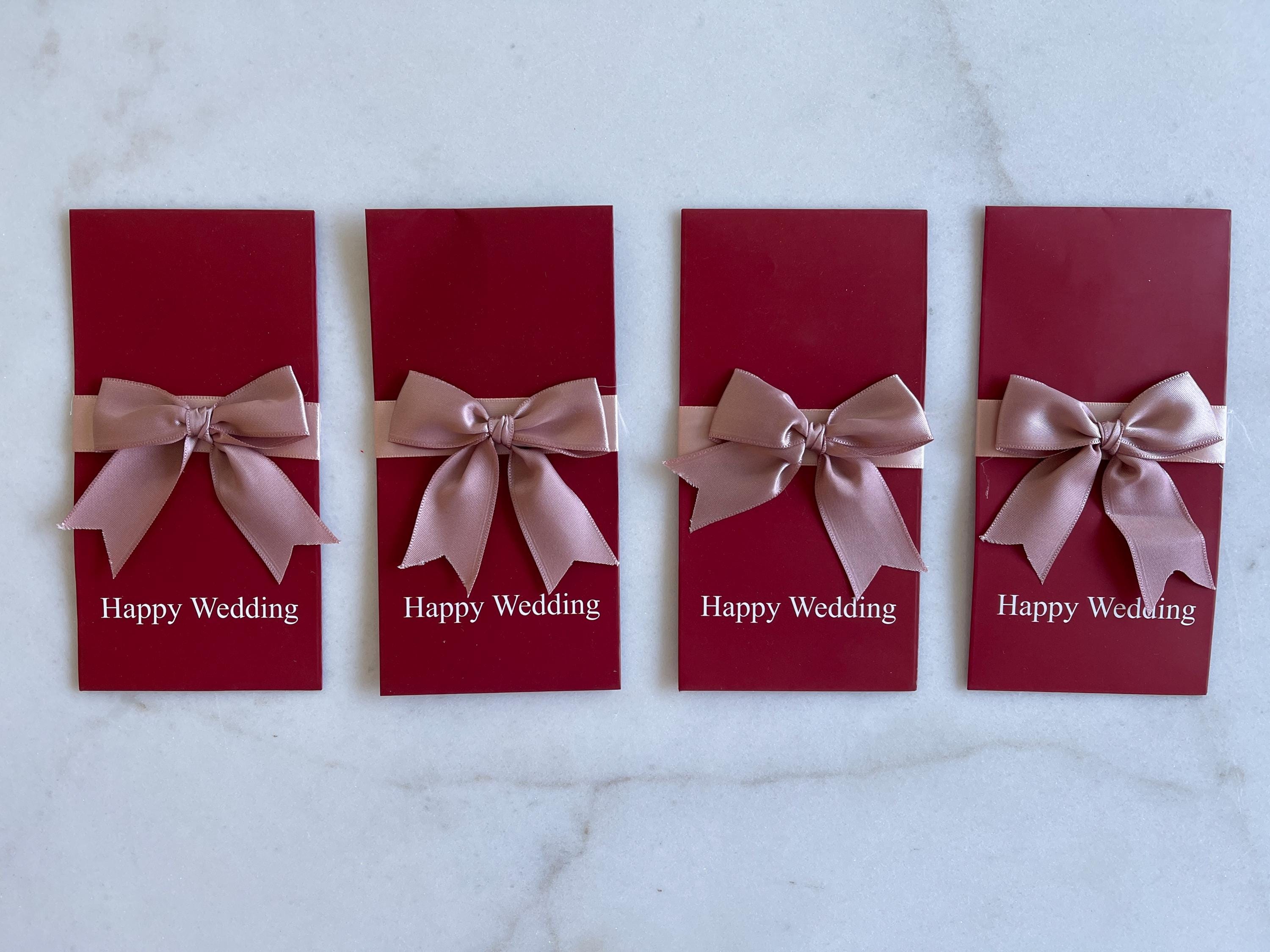 Chinesische Rote Hochzeitsumschläge – 10 Stück, 8,8x17 Cm, Mit Xi-Schriftzeichen – Für Geldgeschenke & Glückwünsche