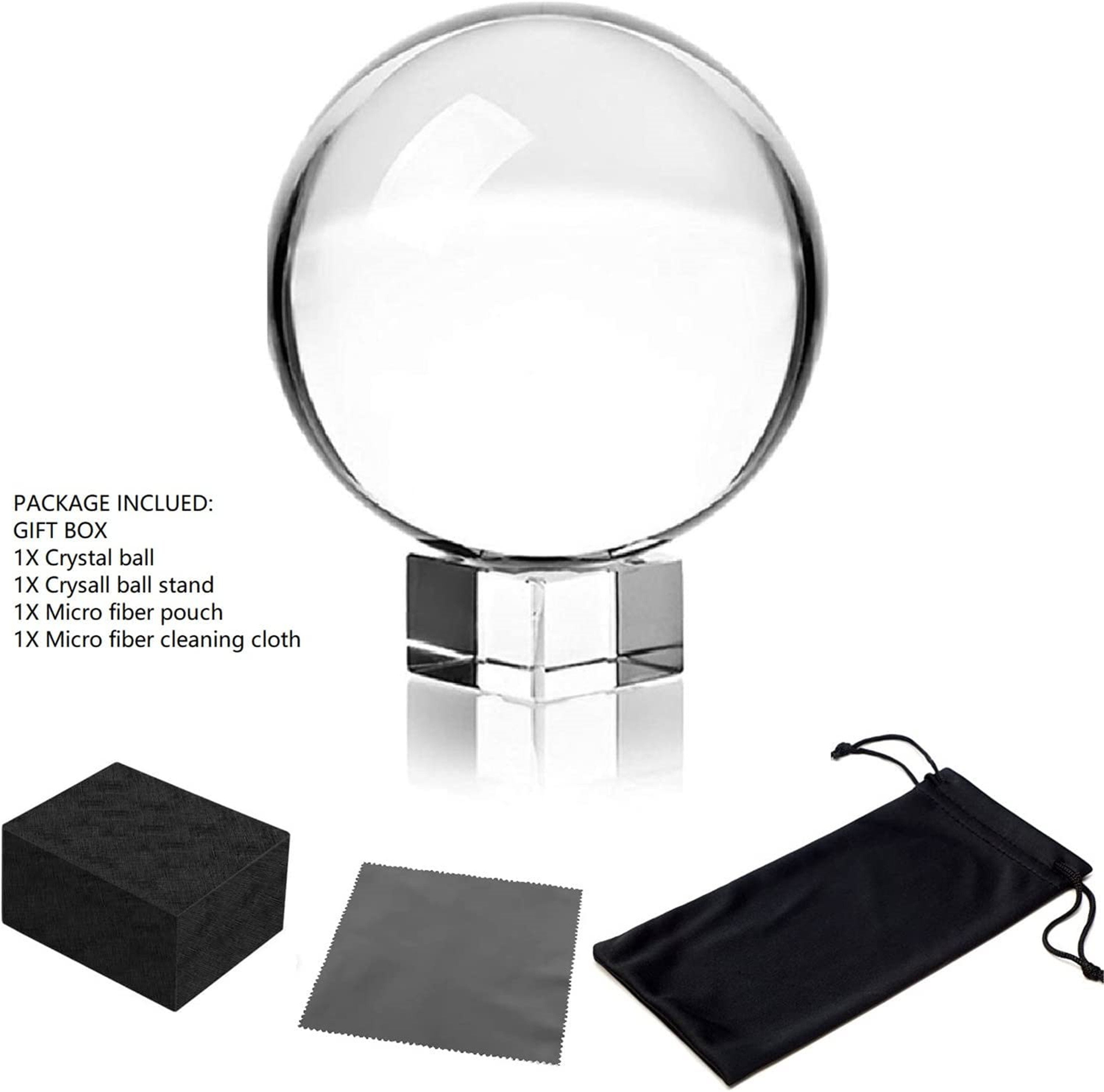 60/80/100mm K9 Crystal Ball, Photograph Crystal Ball With Stand and