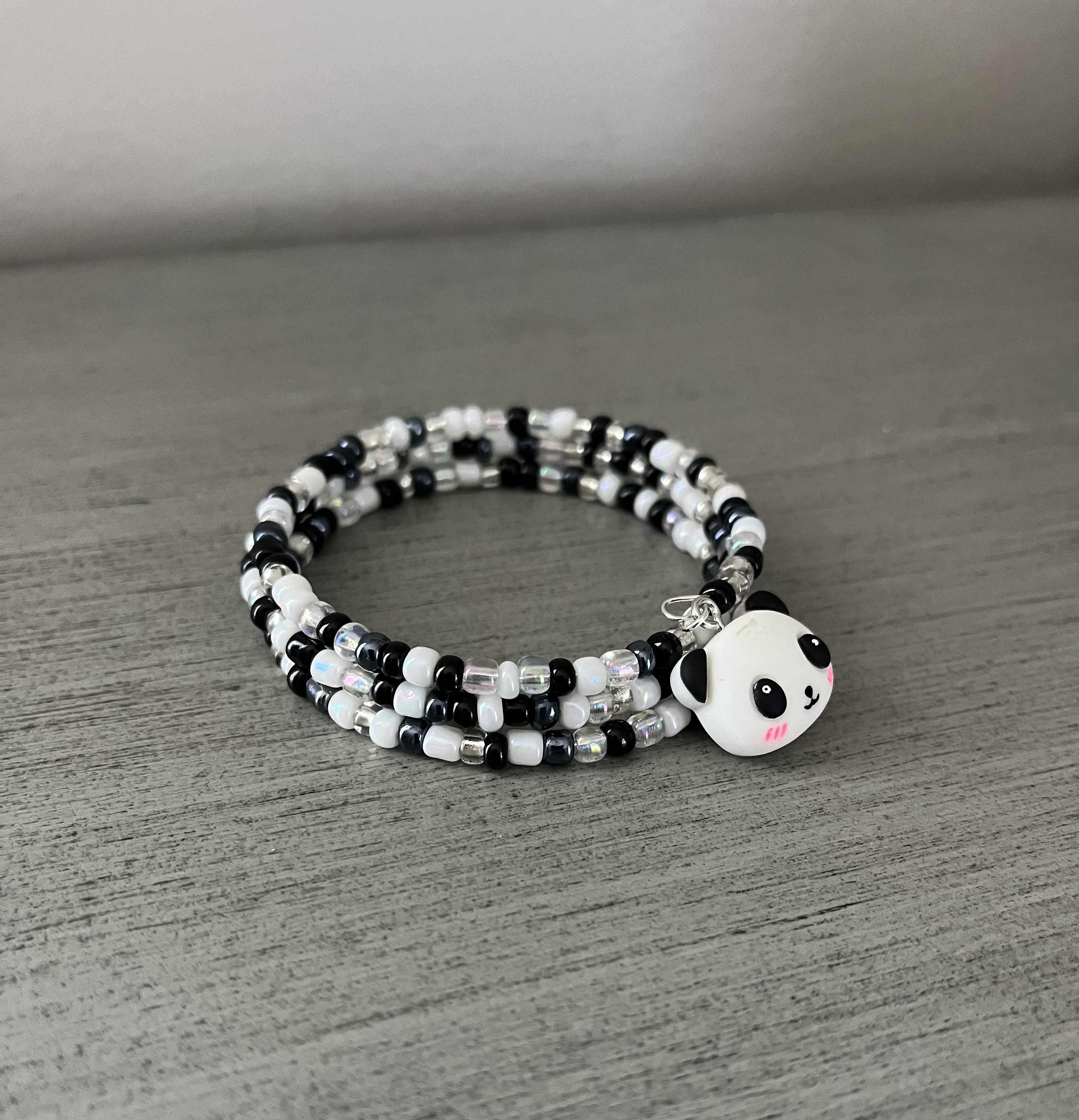 Glazed Bead Panda Glass Beads Black White Gongfu Panda Bead Charm Bracelet  DIY Bracelets Japanese Style Bead Animal Bead - Etsy