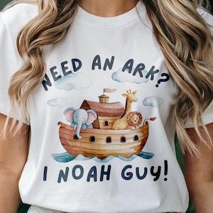Noah&#39;s Ark PNG: Funny Christian Shirt Design (Digital Download)