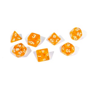 Conjunto de dados de miel Feywild / 7 dados poliédricos / Para mazmorras y dragones / Para DND / Dados de rol / RPG / d20 / Rol crítico / Dados D&D imagen 7