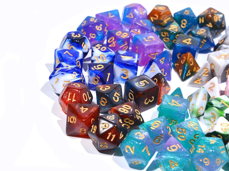 Design Surprise Dice / Mystery DND Dice Set / Randomly Selected / D&D Dice Set / Polyhedral Dice / RPG Dice / Dungeons and Dragons image 5