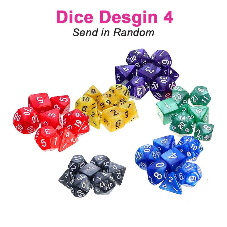 Design Surprise Dice / Mystery DND Dice Set / Randomly Selected / D&D Dice Set / Polyhedral Dice / RPG Dice / Dungeons and Dragons image 10