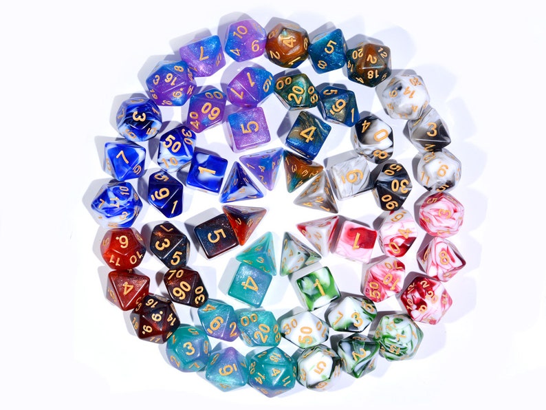 Design Surprise Dice / Mystery DND Dice Set / Randomly Selected / D&D Dice Set / Polyhedral Dice / RPG Dice / Dungeons and Dragons image 7