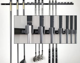 Porta mazze da golf a parete. Espositore da parete per mazze da golf. Porta mazza da golf. Binario in alluminio da 36" con set di 16 supporti [Spedizione gratuita negli Stati Uniti]