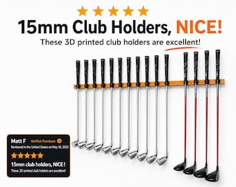 JINTECH3D - Golf club wall mount. Golf club wall display. Golf club holder. 20 holder set [ US Free Shipping ]