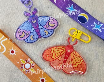 Sun and Moon Moth Key chains | Charms, Bag Accessories