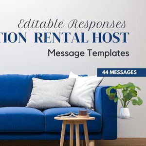 44 Host Messages Template | Host Responses | Customized Messages | VRBO Messages | Host Template | Hosting | Rental Template