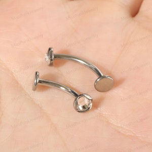 14G Fat Belly Button Ring Titanium Navel Jewelry Internally Threaded Belly Ring Belly Bar Comfortable Belly Ring Waterproof Belly Ring image 5