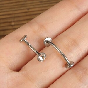 14G Fat Belly Button Ring Titanium Navel Jewelry Internally Threaded Belly Ring Belly Bar Comfortable Belly Ring Waterproof Belly Ring image 3