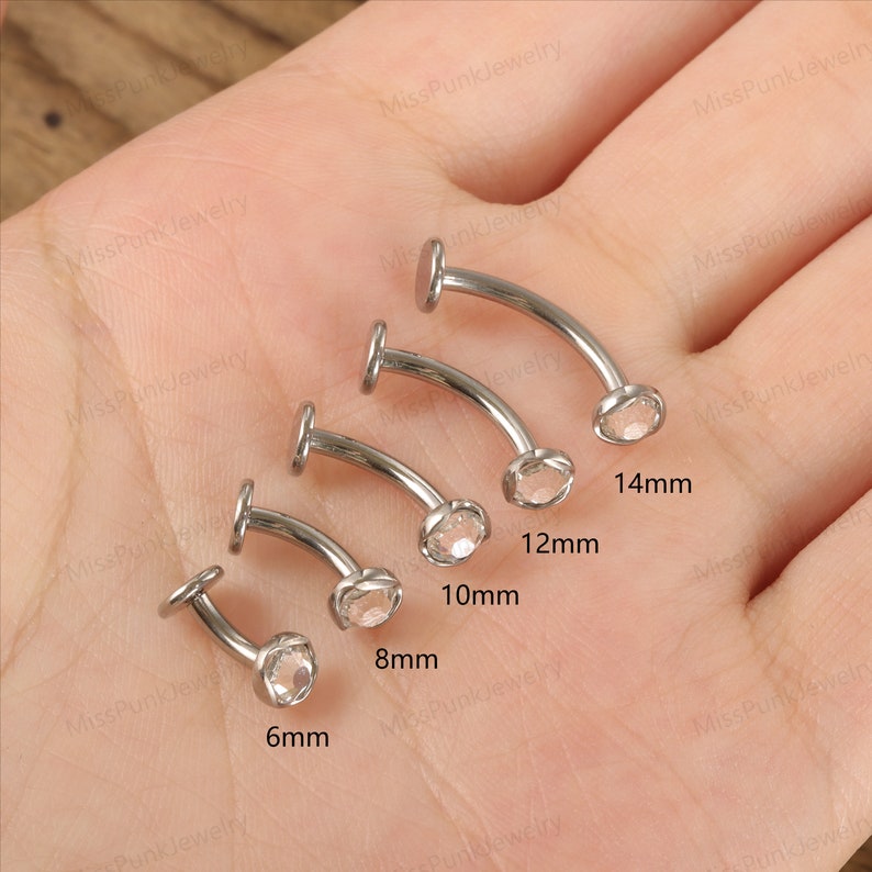 14G Fat Belly Button Ring Titanium Navel Jewelry Internally Threaded Belly Ring Belly Bar Comfortable Belly Ring Waterproof Belly Ring image 2