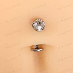 14G Fat Belly Button Ring Titanium Navel Jewelry Internally Threaded Belly Ring Belly Bar Comfortable Belly Ring Waterproof Belly Ring image 9