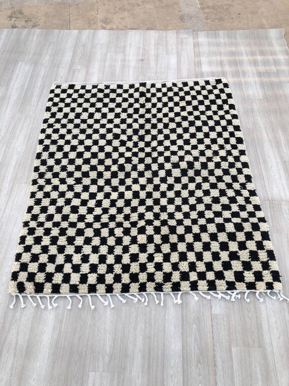 Tapis à Carreaux Tapis à Carreaux Blanc Et Noir Tapis En Damier