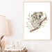 Mother and Baby Koala Print Nursery Wall Art, Australian Animals ...