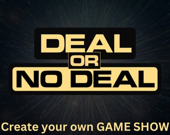 Deal or No Deal sjabloon gezelschapsspel | Maak je eigen spelshow | Mac- en pc-compatibel | Spelletjesavond voor volwassenen en kinderen | Fortuin spel