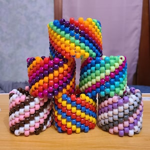 Striped Kandi Cuffs