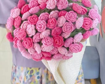 Custom Handmade Crochet Flower Bouquet Blanket, Personalized Throw, Wedding Gift, Baby Shower, Foldable into Flowers, Multi-Use Home Décor