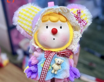 Handmade Clay Face Plush Doll: Custom Keepsake Charm